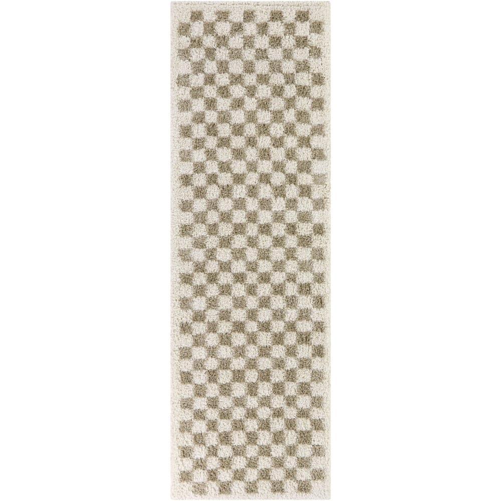 Covey Plush Checkered Thick Shag Area Rug