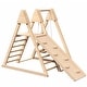 preview thumbnail 3 of 3, 4-in-1 Foldable Playset Indoor Jungle Gym Playset w/Interchangeable Swing, Slide and Rock Wall