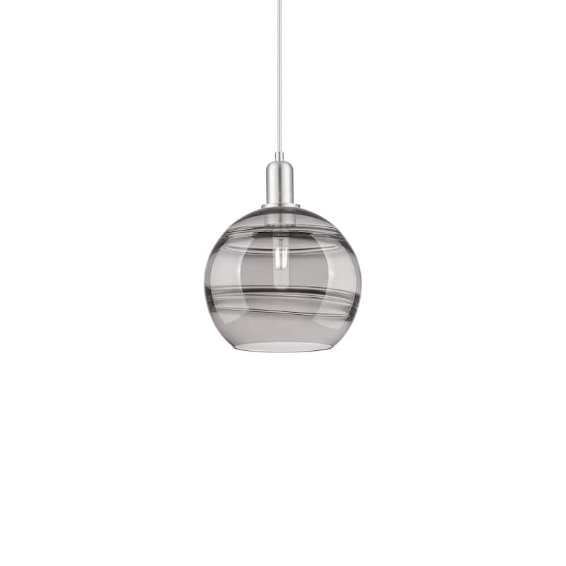 Innovations Lighting 716-1P-13-10 Rochester Pendant Rochester 10" Wide - Brushed Satin Nickel / Light Smoke