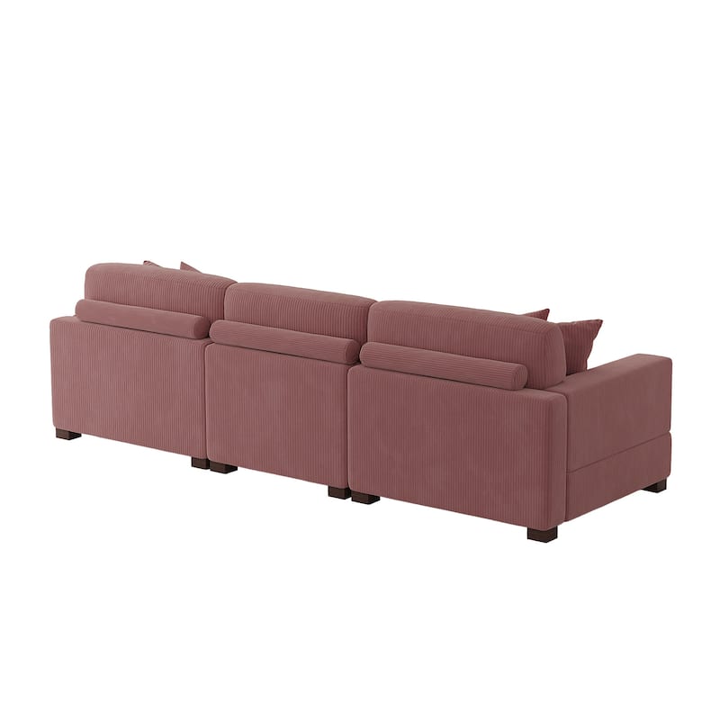 Oversized L-shaped Modular Sectional Sofa with Chaise Lounge