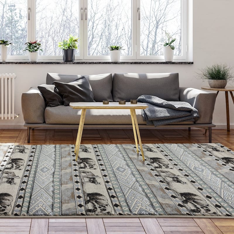 Wild Life Collection Cream/Beige Area Rug
