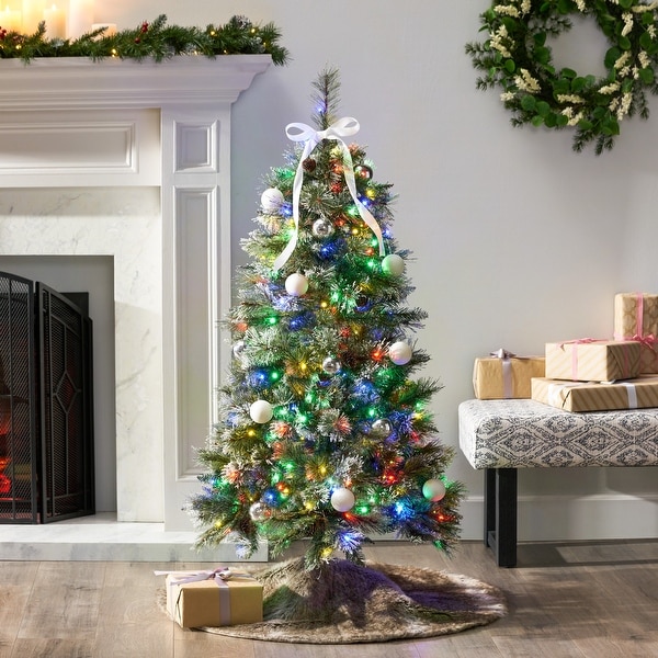 LED Christmas Tree 3D-Modern Art Silver Colors In-Outdoor approx L85 x B15 x H98 cm 