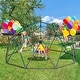 preview thumbnail 3 of 15, Hapfan 800lbs 10ft Metal Climbing Dome Swing Set with Saucer Swing for Outdoor Backyard