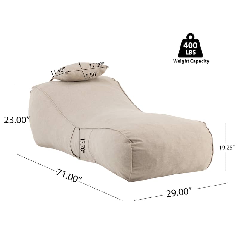 Christopher Knight Home- Ardent Foam Outdoor Bean Bag Lounge Chair (Set of 2)
