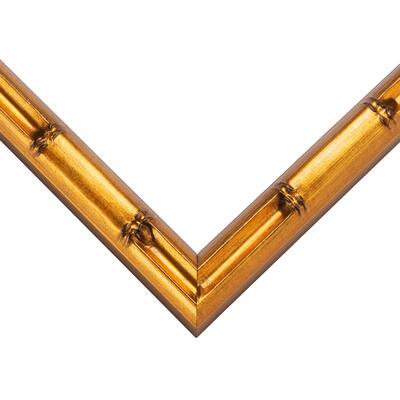 8x48 Frame Gold Bamboo Solid Wood Picture Frame | 1 Inch Moulding