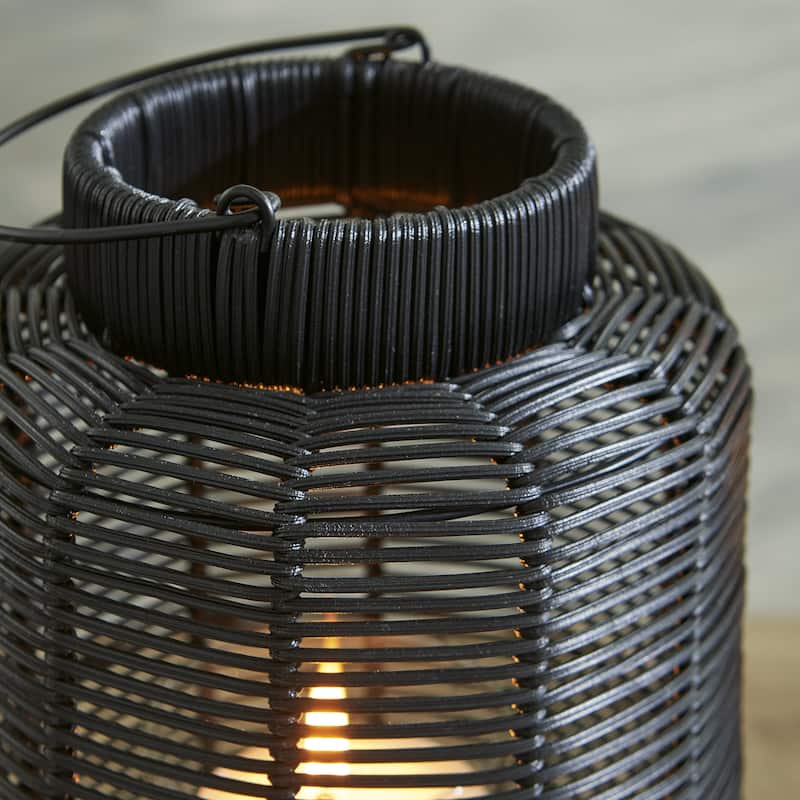 Ashley Furniture Evonne Black Lantern - 8"W x 8"D x 14"H