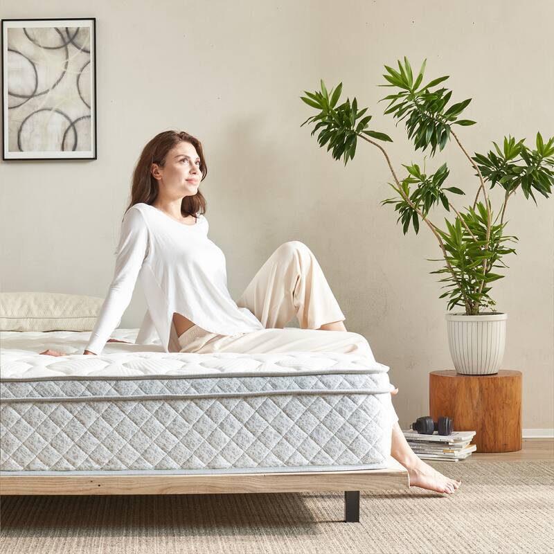 Queen Size Mattress,12 Inch Hybrid Queen Mattress in a Box with Memory Foam and Pocket Spring, CertiPUR-US & OEKO-TEX