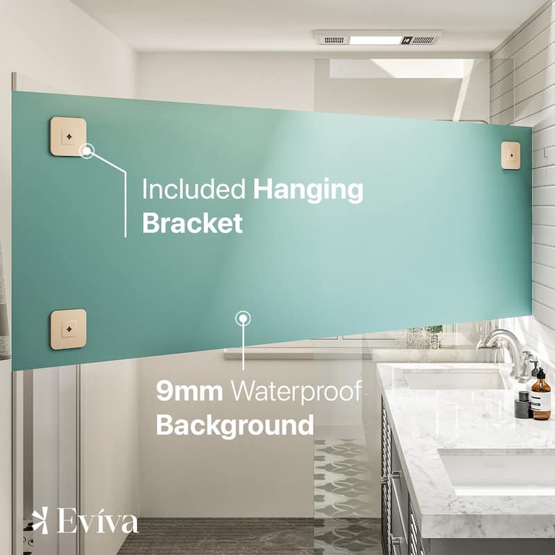 Eviva Sleek 72" x 30" Rectangular Modern Frameless Mirror - Clear