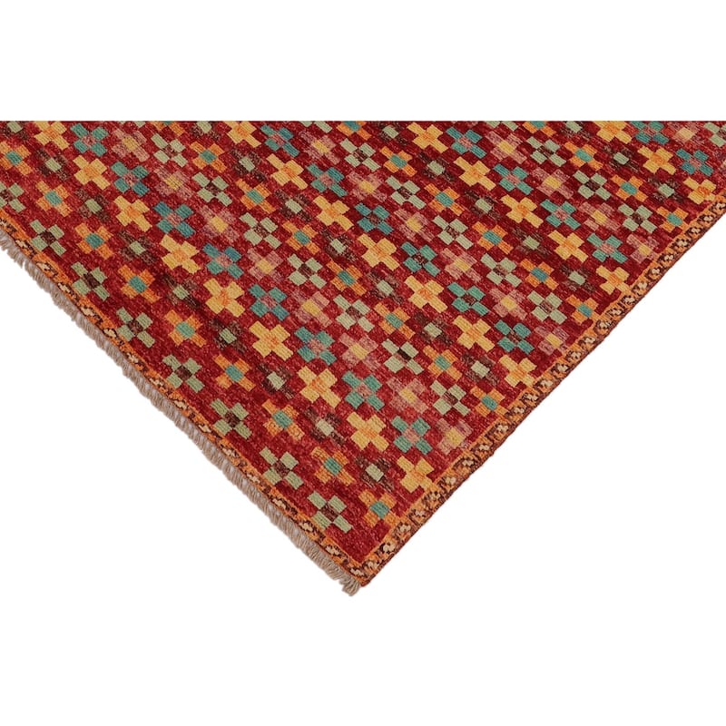 Modern Balochi Zion Hand Knotted Wool Rug - 3 ft. 3 in. x 5 ft. 0 in.
