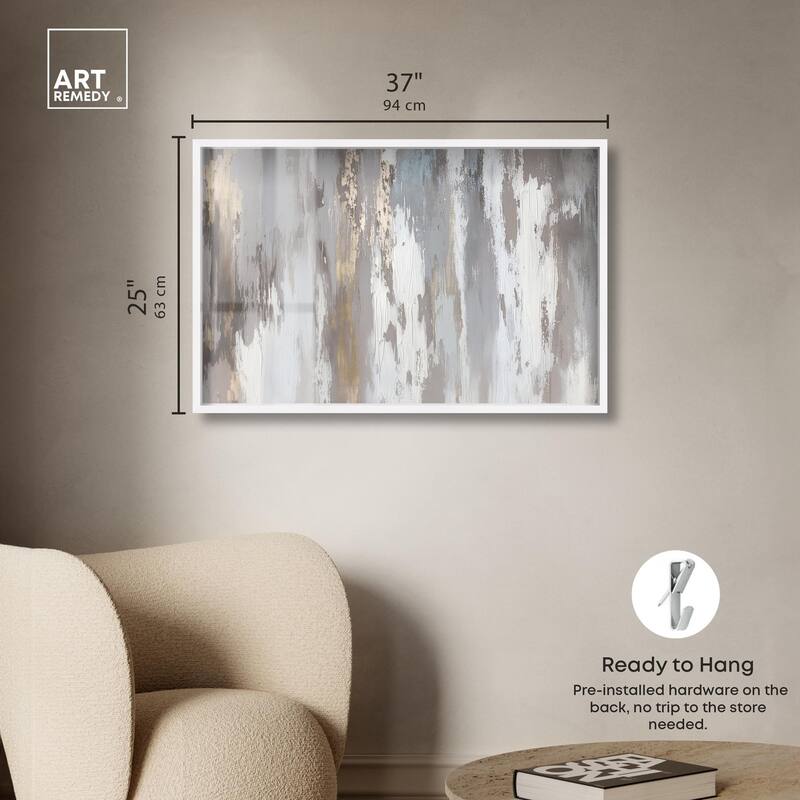 Flooding Gold I Shadowbox by Art Remedy