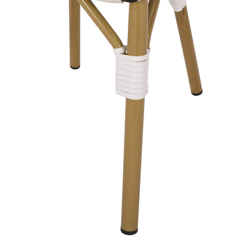 Louna Outdoor French Cafe Chairs (Set of 2) by Christopher Knight Home