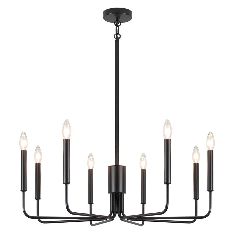 8-Light 29.52-inch Farmhouse Candle Chandelier for Foyer Kitchen Bedroom