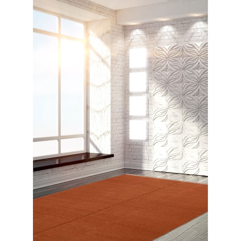 ECARPETGALLERY Flat-Weave Natural Brown Wool Tapestry Kilim - 6'8 x 9'10