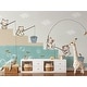 preview thumbnail 1 of 3, GK Wall Design Cartoon Colorful Cats and Fish Nursery Removable Wallpaper