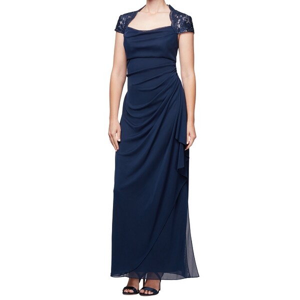 alex evenings navy gown