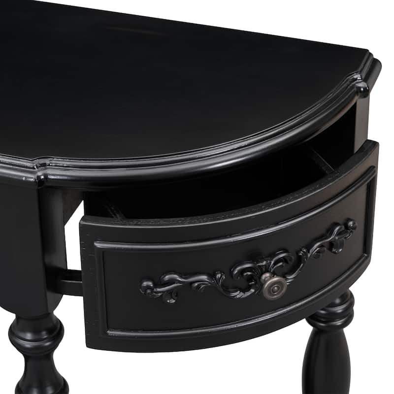 Merax Curved Console Table with 4 Drawers and 1 Shelf