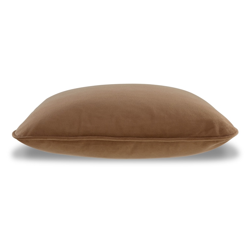 Wali Pillow Set of 4, 20 Inch Square, Feather Fill, Velvety Honey Yellow