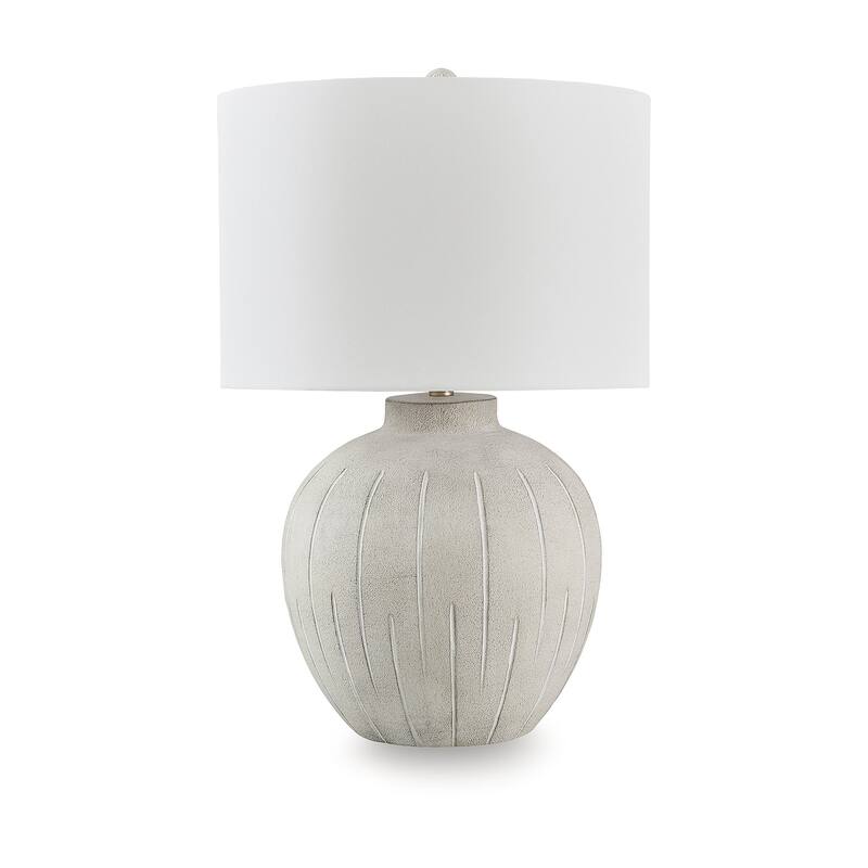 Signature Design by Ashley Calbert Gray Table Lamp - 18" W x 18" D x 27.8" H