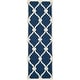 preview thumbnail 8 of 54, SAFAVIEH Handmade Cambridge Sinda Modern Moroccan Wool Rug 2'6" x 10' Runner - Navy/Ivory - Runner