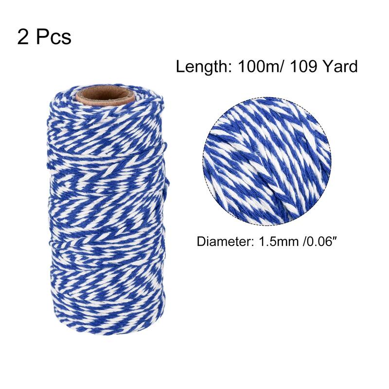 2x Twine Packing String Wrapping Cotton Twine Rope 100M for Christmas