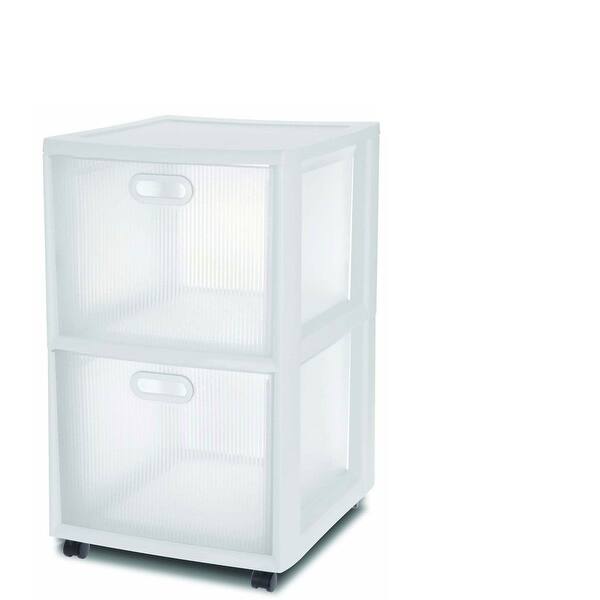 Sterilite 28308002 Home 3 Drawer Wheeled Plastic Storage Container (Set of 4)
