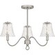 preview thumbnail 3 of 5, McKinney 3-Light Brushed Nickel Semi-Flush Mount