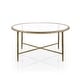 preview thumbnail 10 of 8, 247 Shop At Home Lalia Modern Hammered Metal Round Coffee Table