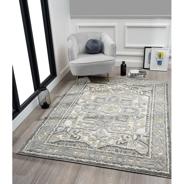 Westfield Home Emaar Leith Beige Hand Carved Area Rug Bed Bath & Beyond 35095957