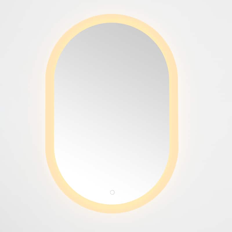 SAFAVIEH Home Wes 24" LED Vanity Mirror - Silver / White