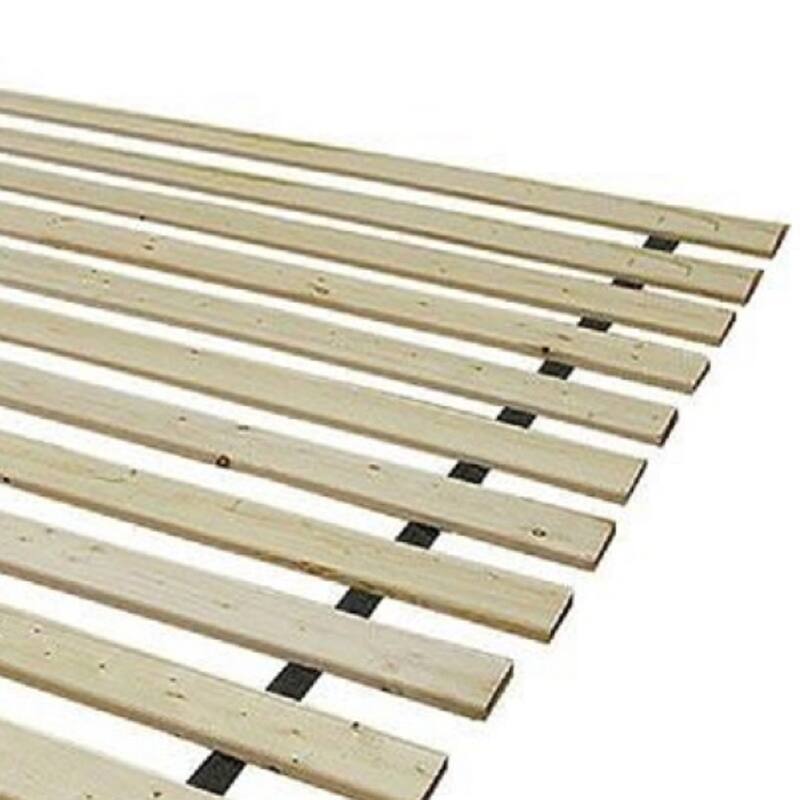 Queen Size Bed Slat Kit - No Box Spring Needed, Sturdy Fabric-Strapped Wood Slats