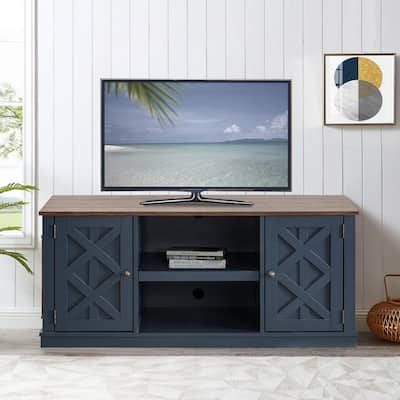 54" Faux Raw Wood TV Stand for 60" TVs - 54" in Width