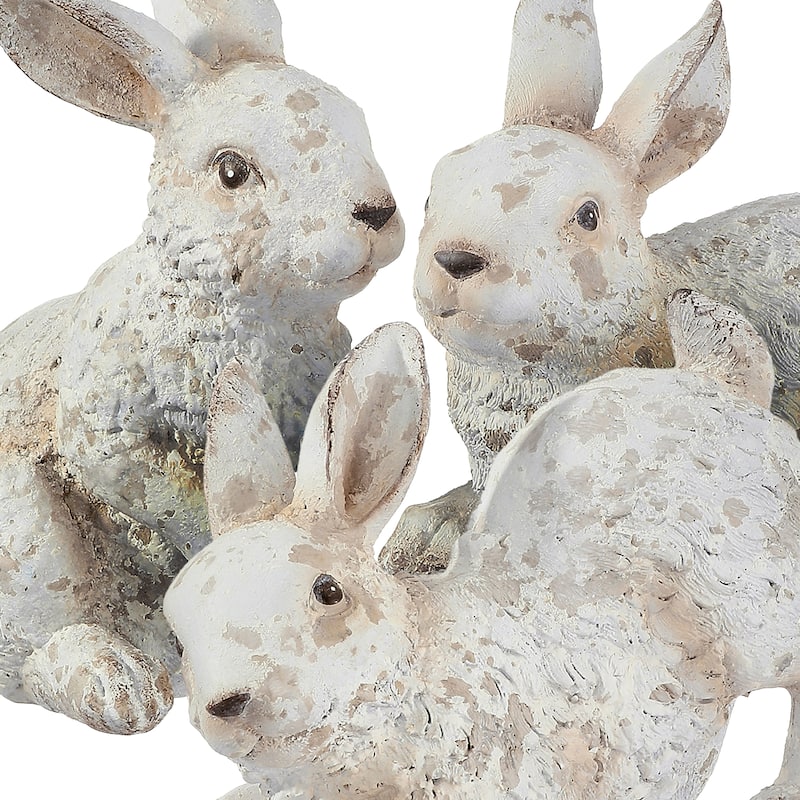 7" Resin Garden Bunny Set of 3