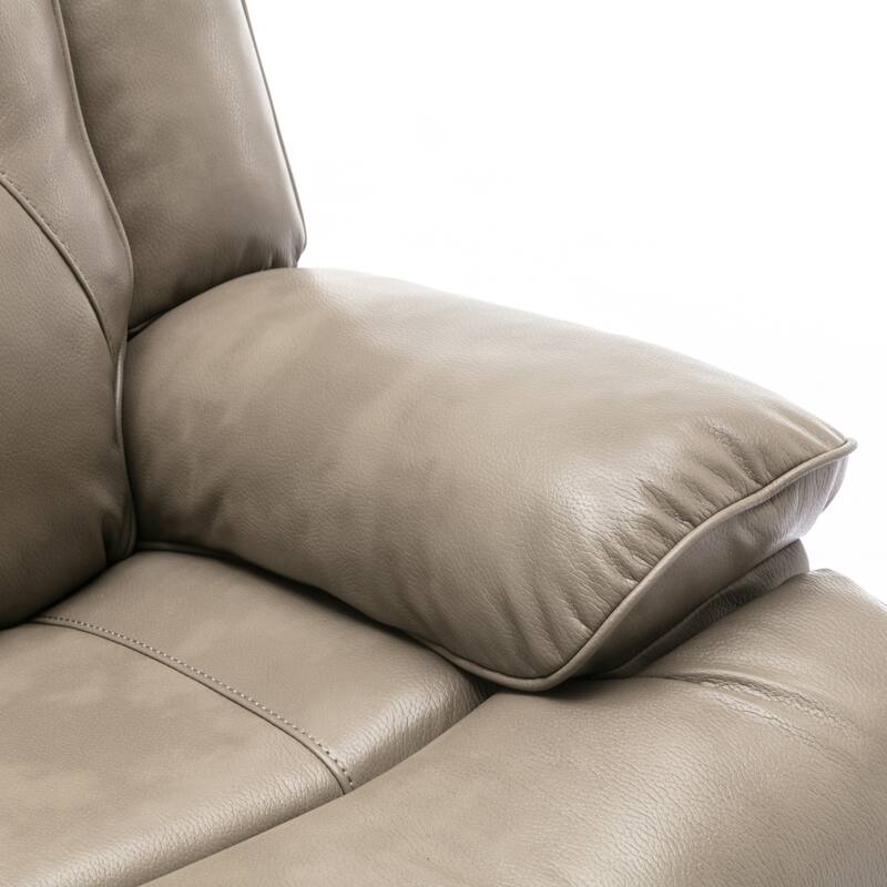 3 Seater Home Theater Recliner Manual Recliner Chair with a LED Light Strip Two Built-in Cup Holders