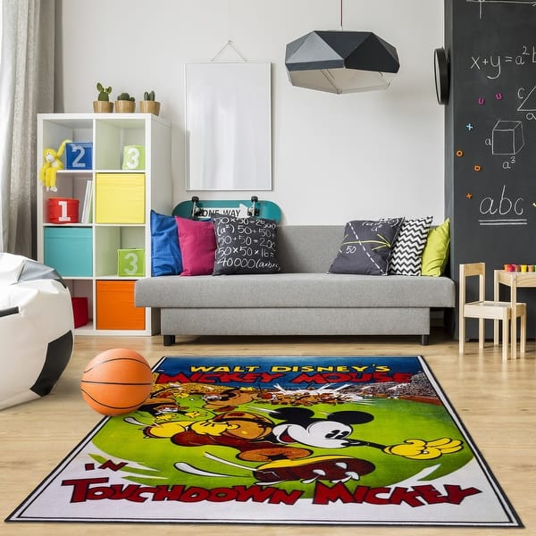 slide 2 of 12, Licensed Disney Mickey Mouse Minnie Mouse Digitally Printed Youth Play Area Rugs - 4' 6" x 6' 6"