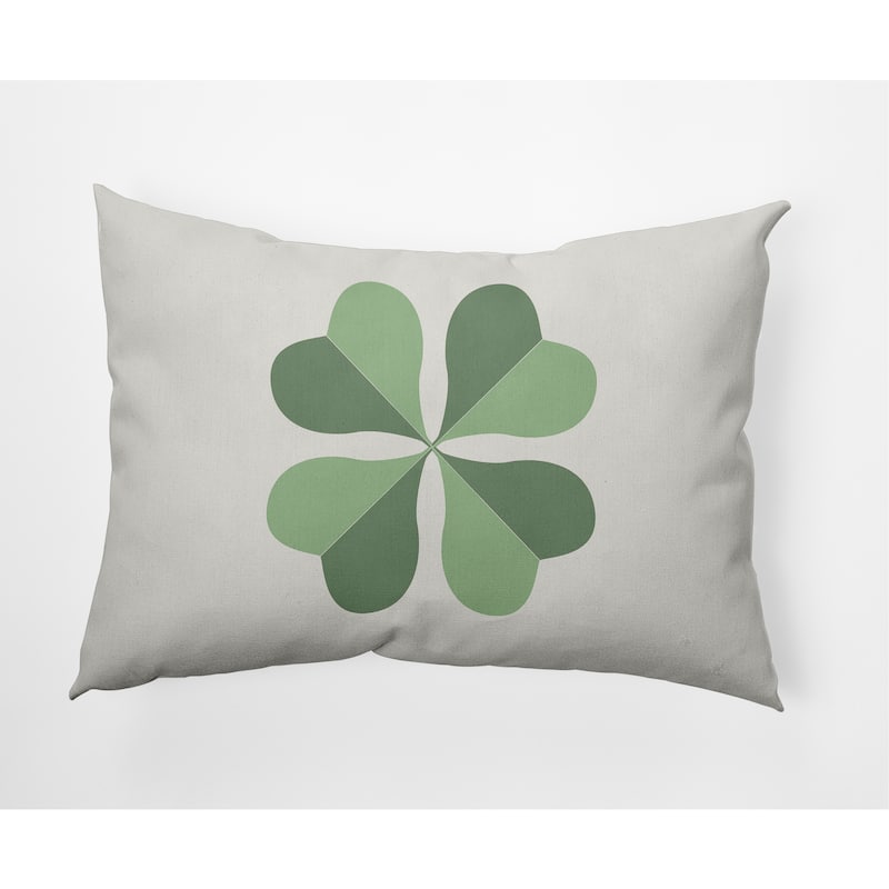 Lucky Clover St. Patrick's Day Decorative Throw Pillow - 14" x 20" - Laurel Tree Green