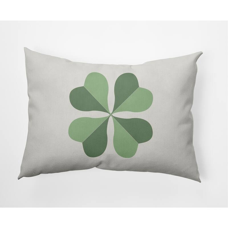 Lucky Clover St. Patrick's Day Indoor/Outdoor Throw Pillow