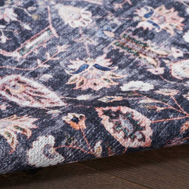 Brilliance Machine Washable Persian Vintage Medallion Area Rug