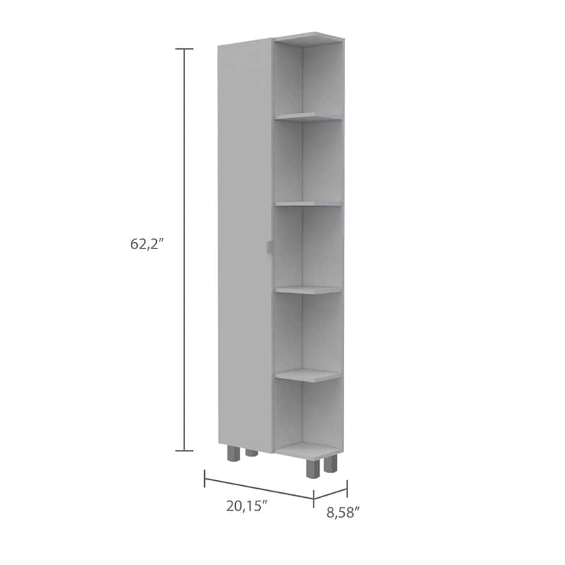 Portland 5-Shelf Linen Cabinet