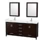 Option Espresso / White Cultured Marble Top / Brushed