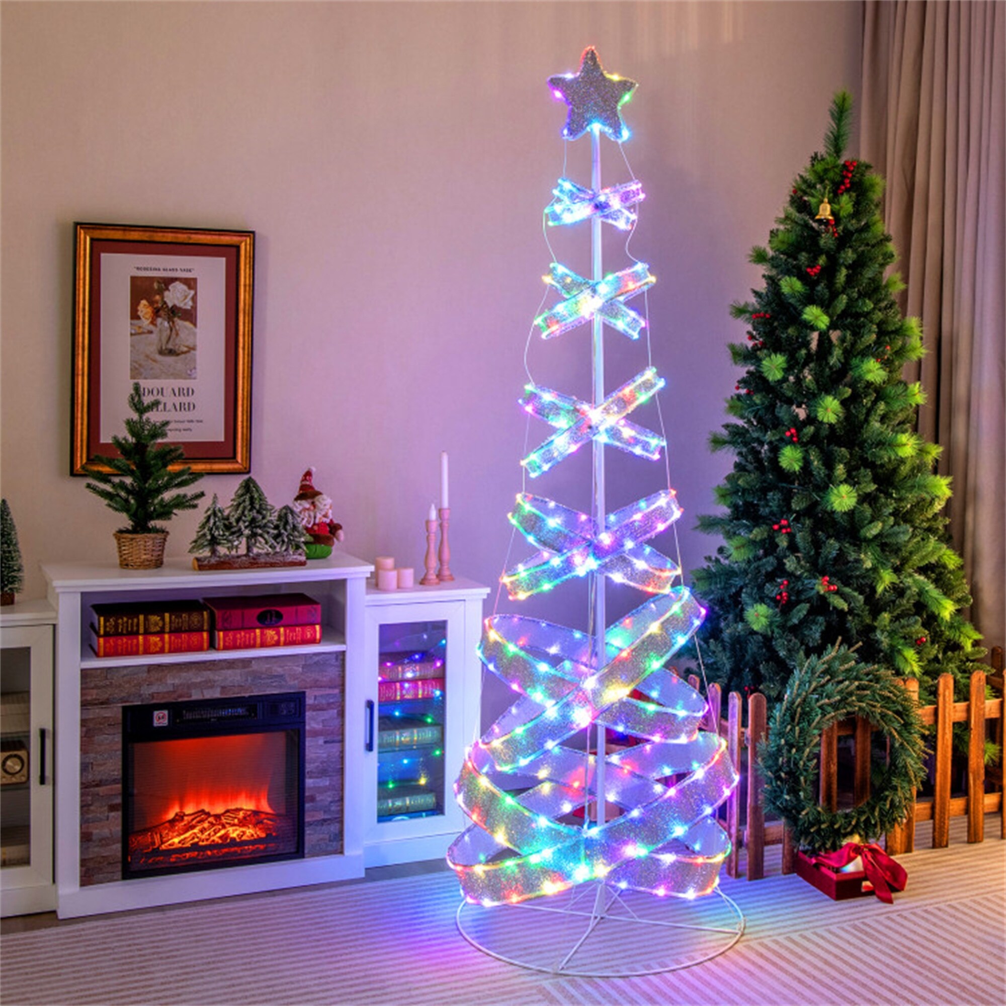 7Ft Spiral Holiday Christmas Tree - Bed Bath & Beyond - 39203452