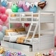 preview thumbnail 36 of 50, Twin over Full Bunk Bed with Storage, Split Into 2 Beds White