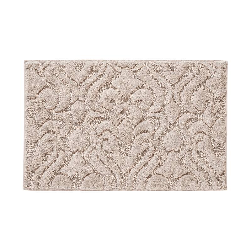 J. Queen New York Lombardi Damask Sculpted Bath Rug