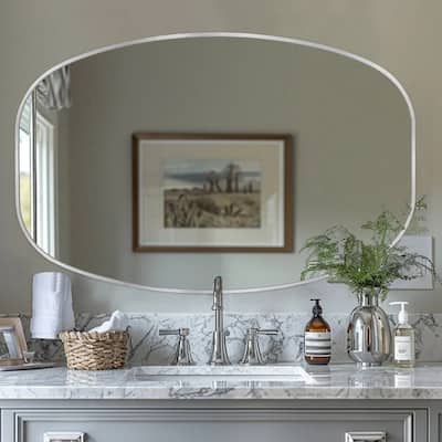 Oval Wall Mirror Bathroom Mirror for Over Sink