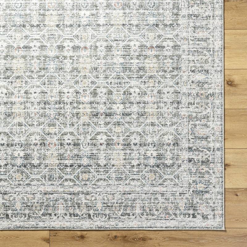 Maryjane Traditional Border Fringed Area Rug