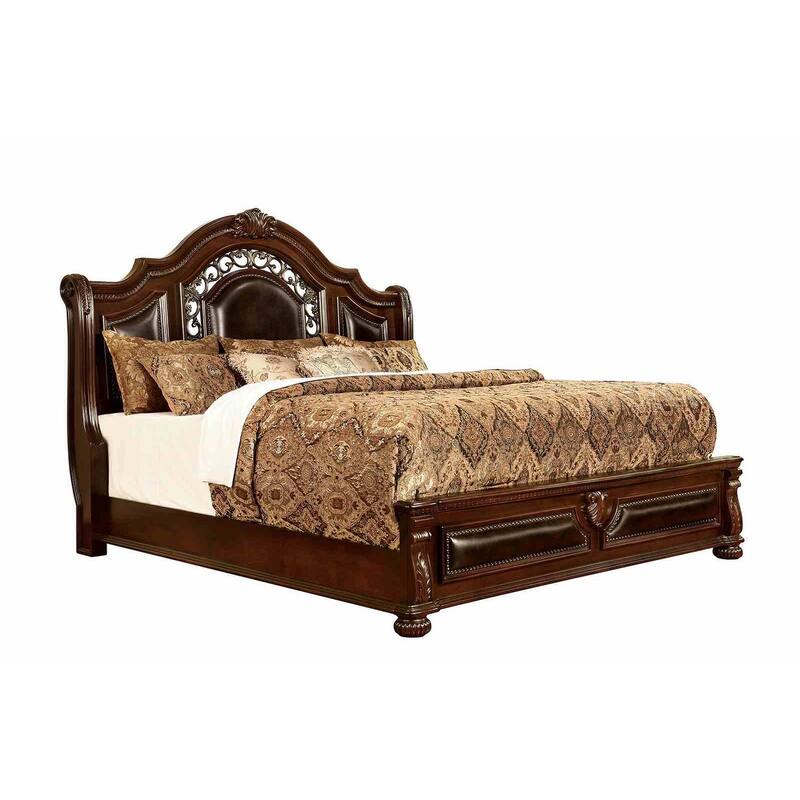 Expresso Finish Traditional 4pc Bedroom Furniture Set
