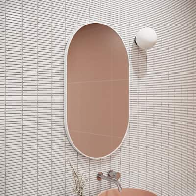 Glass Warehouse SF-PL-22X36 Inara 22" W x 36" H Contemporary Oval