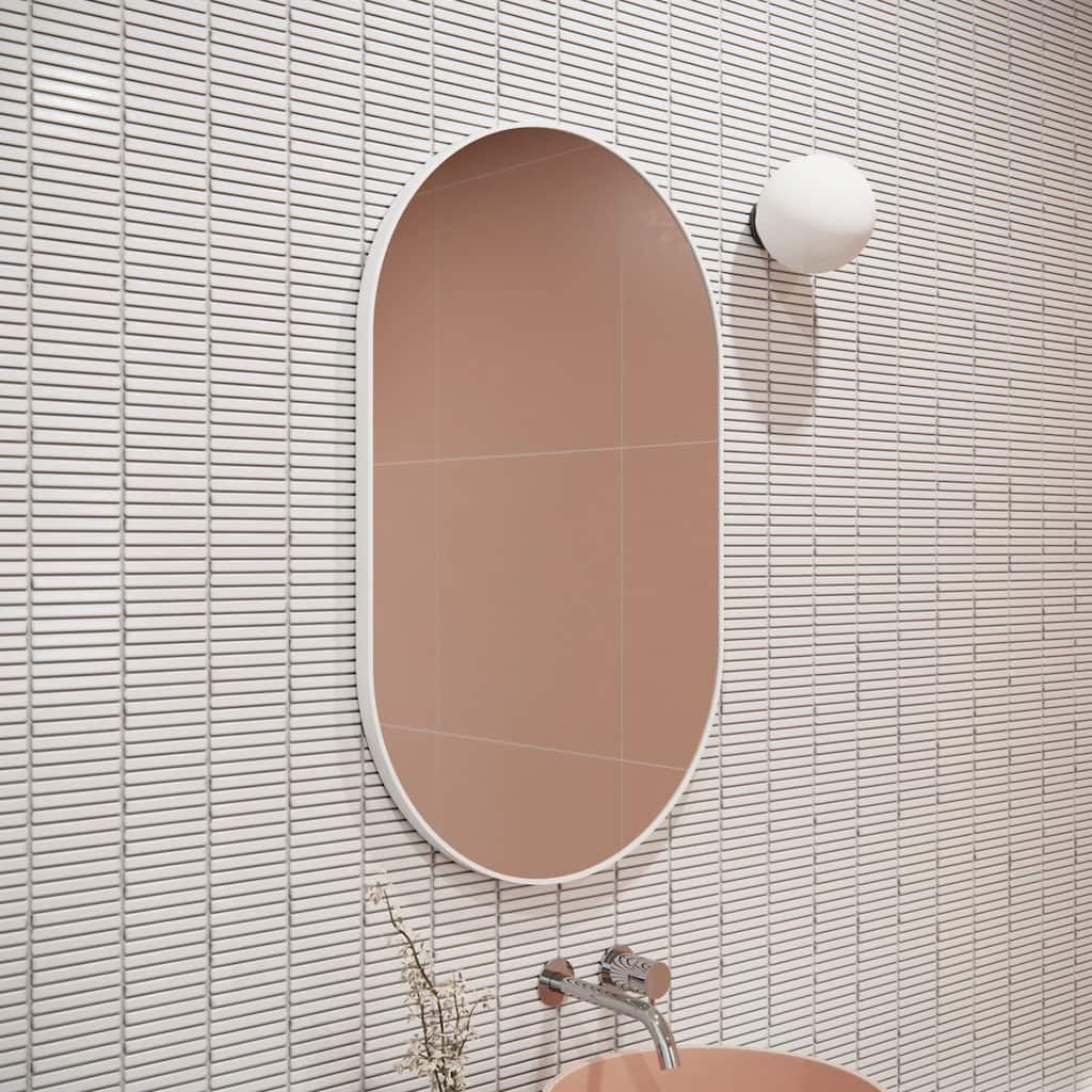 Glass Warehouse SF-PL-22X36 Inara 22" W x 36" H Contemporary Oval