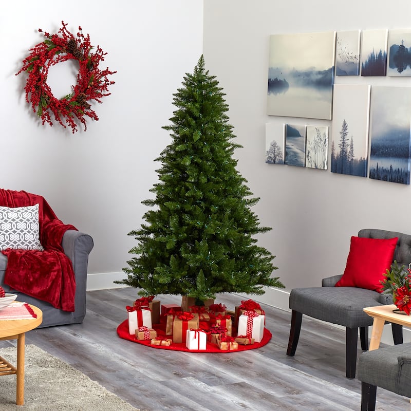 6.5ft. Spruce Artificial Christmas Tree with 450 Color Changing LED Lights & Remote - Vibrant Multifunction X-Mas Tree