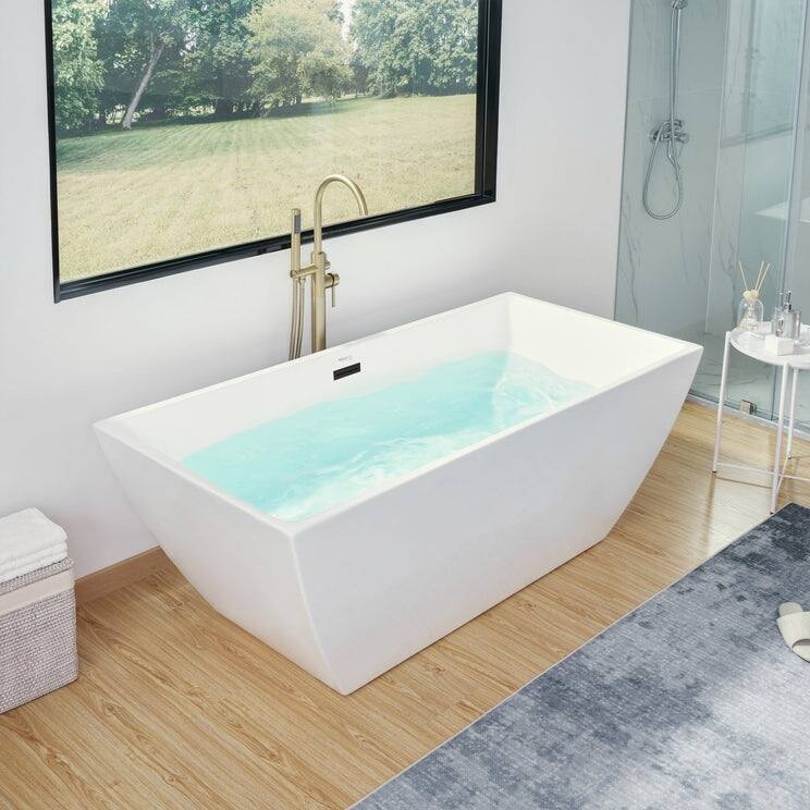Vanity Art 67" Freestanding Acrylic Bathtub