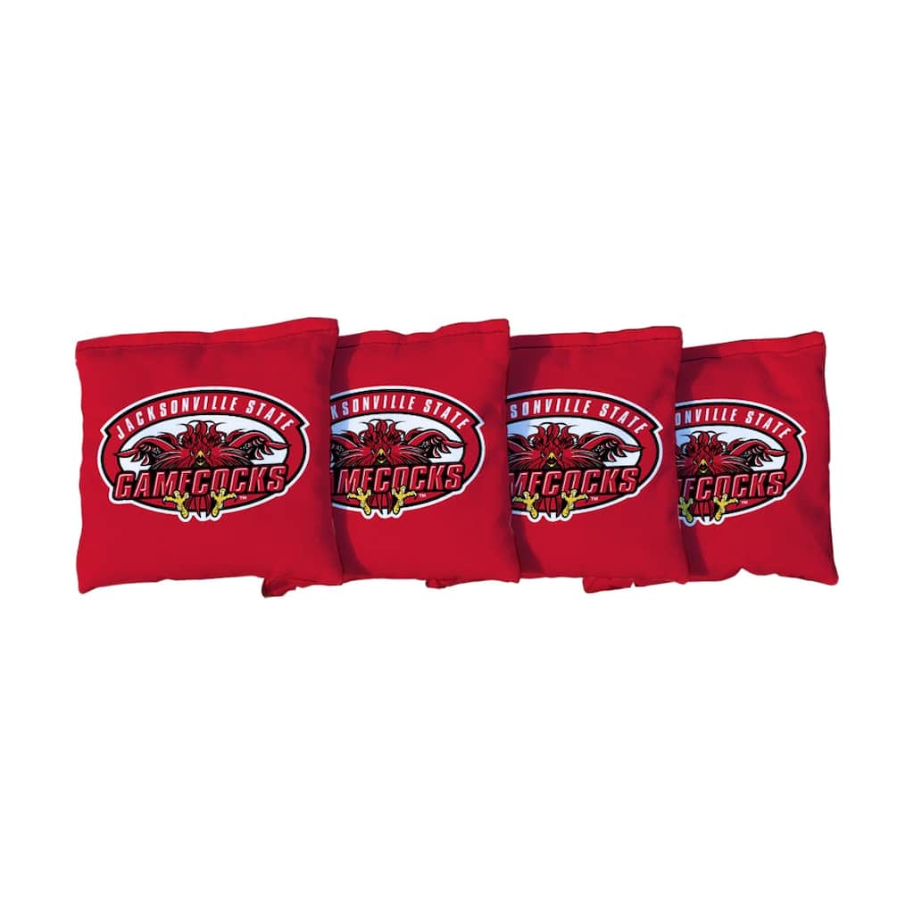 Jacksonville State Red Cornhole Bags